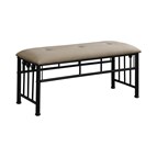 Coaster Furniture Livingston 301396 Microfiber Upholstered Bench - Brown and Bronze