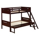 Coaster Furniture Littleton 405052BRN Wood Twin Over Full Bunk Bed - Espresso