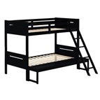 Coaster Furniture Littleton 405052BLK Wood Twin Over Full Bunk Bed - Black