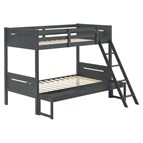 Coaster Furniture Littleton 405052GRY Wood Twin Over Full Bunk Bed - Grey