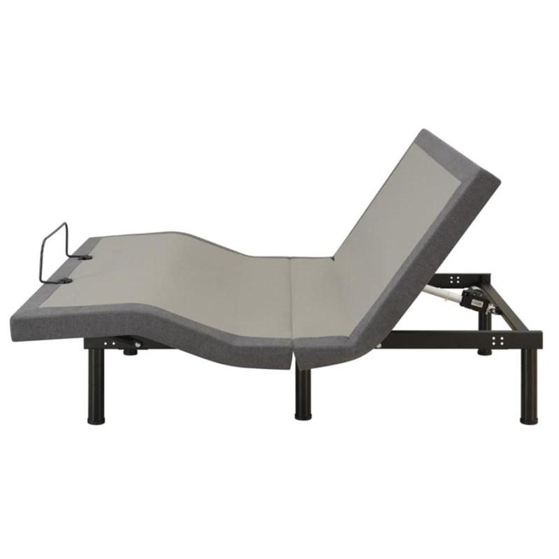 Large Picture of Coaster Furniture Negan 350132TL Twin Extra Long Adjustable Bed Base - Grey and Black