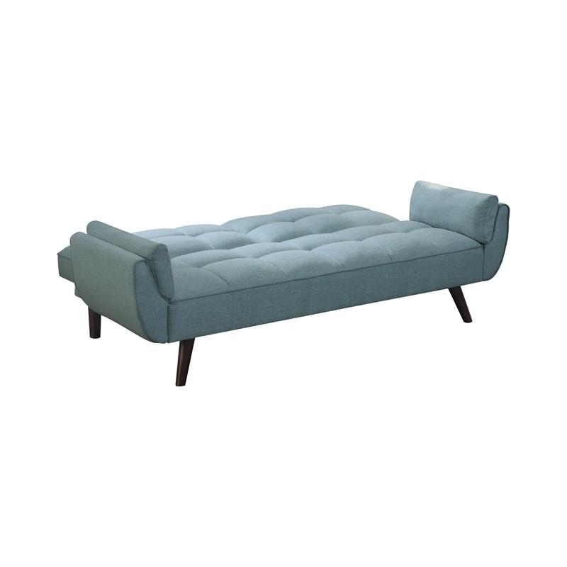 Large Picture of Coaster Furniture Caufield 360097 Upholstered Convertible Sofa Bed - Turquoise Blue