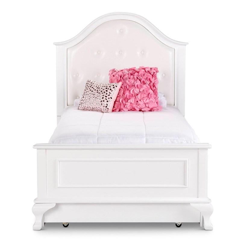 Large Picture of Elements International Jesse JS700TTB Twin Panel Bed w/ Trundle
