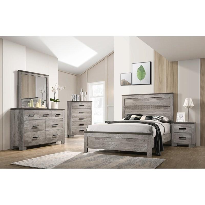 Large Picture of Elements International Millers Cove MC300KB King Panel Bed