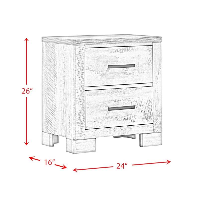 Large Picture of Elements International Millers Cove MC300NS Nightstand