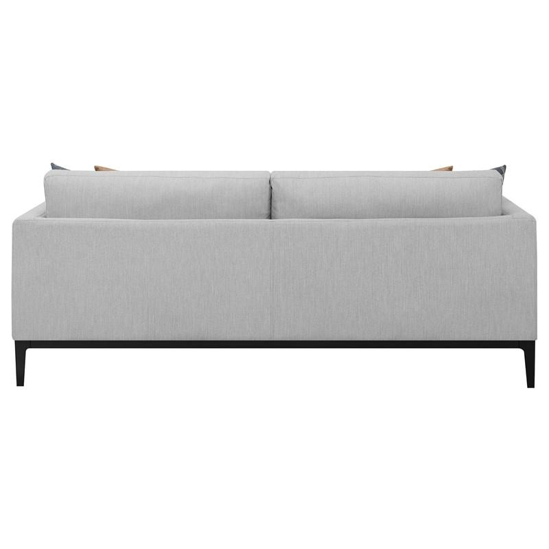 Large Picture of Coaster Furniture Apperson 508681 Upholstered Track Arm Sofa - Light Grey