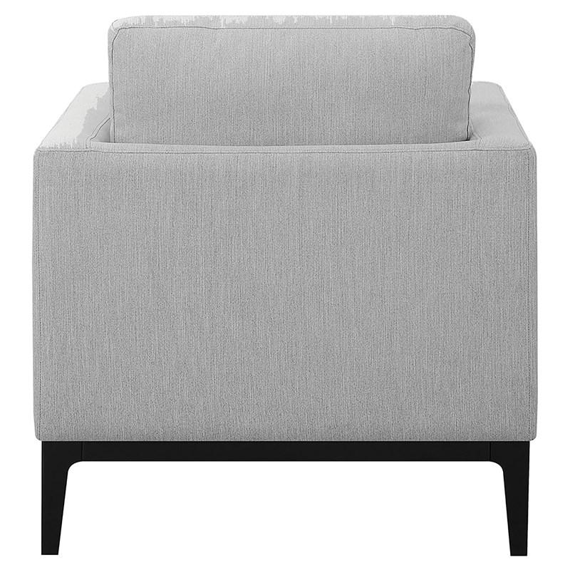 Large Picture of Coaster Furniture Apperson 508683 Upholstered Track Arm Accent Chair - Light Grey