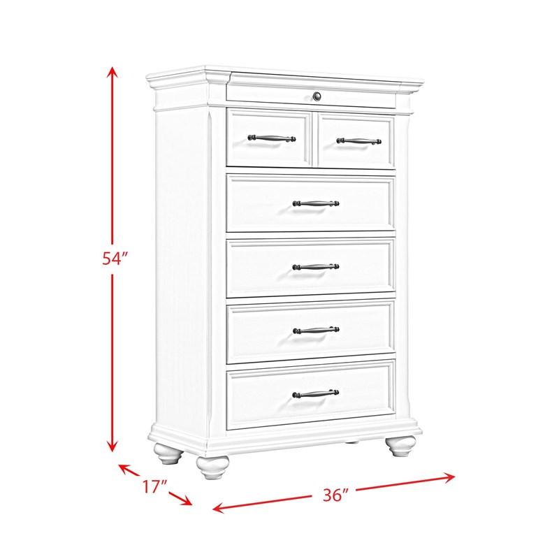 Large Picture of Elements International Slater SR600CH Chest - White