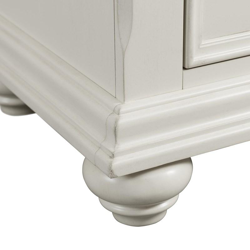 Large Picture of Elements International Slater SR600DRMR Dresser with Mirror - White