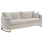 Coaster Furniture Corliss 508821 Upholstered Curved Track Arm Sofa - Beige