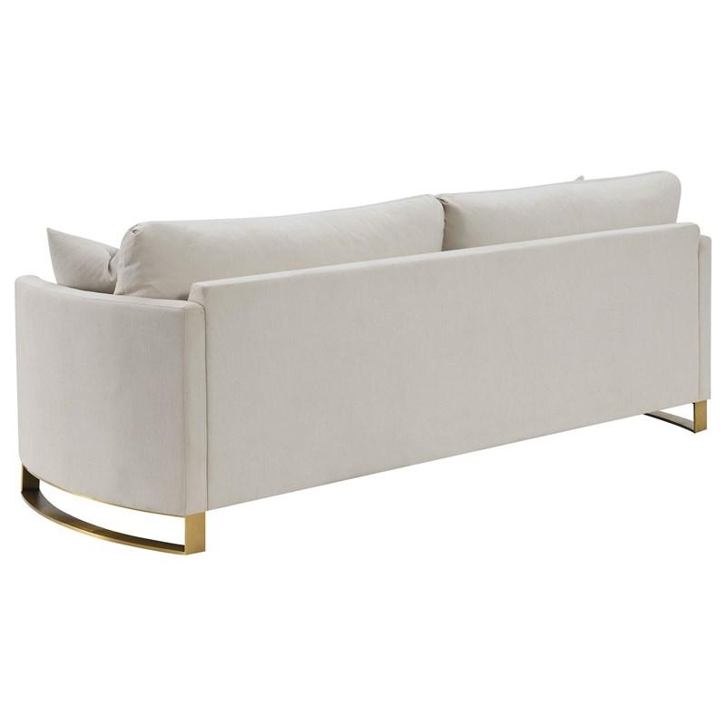 Large Picture of Coaster Furniture Corliss 508821 Upholstered Curved Track Arm Sofa - Beige