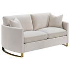 Coaster Furniture Corliss 508822 Upholstered Curved Track Arm Loveseat - Beige