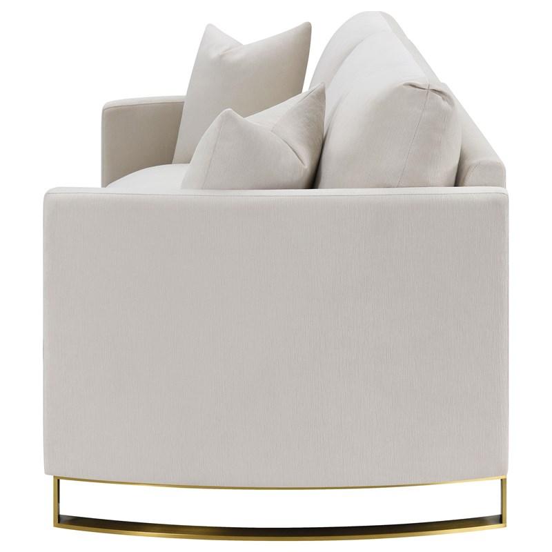 Large Picture of Coaster Furniture Corliss 508822 Upholstered Curved Track Arm Loveseat - Beige
