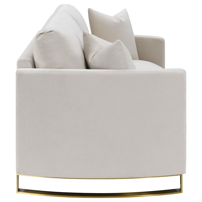 Large Picture of Coaster Furniture Corliss 508822 Upholstered Curved Track Arm Loveseat - Beige