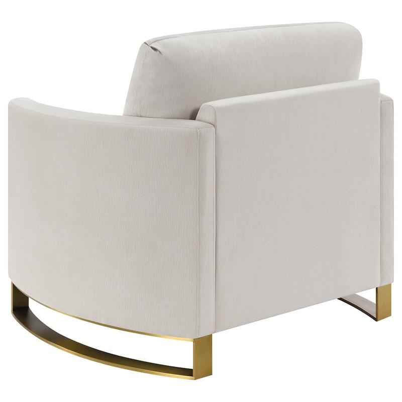 Large Picture of Coaster Furniture Corliss 508823 Upholstered Curved Track Arm Chair - Beige