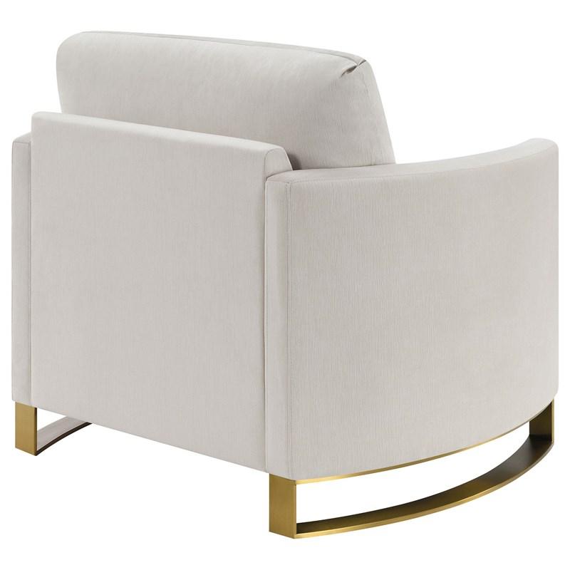 Large Picture of Coaster Furniture Corliss 508823 Upholstered Curved Track Arm Chair - Beige