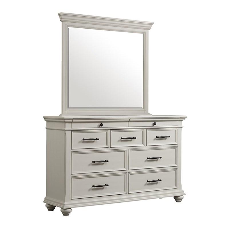 Large Picture of Elements International Slater SR600MR Dresser Mirror - White