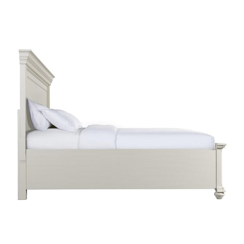 Large Picture of Elements International Slater SR650KB King Platform Storage Bed - White