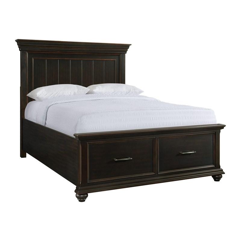 Elements International Slater SR850QB Queen Platform Storage Bed - Black