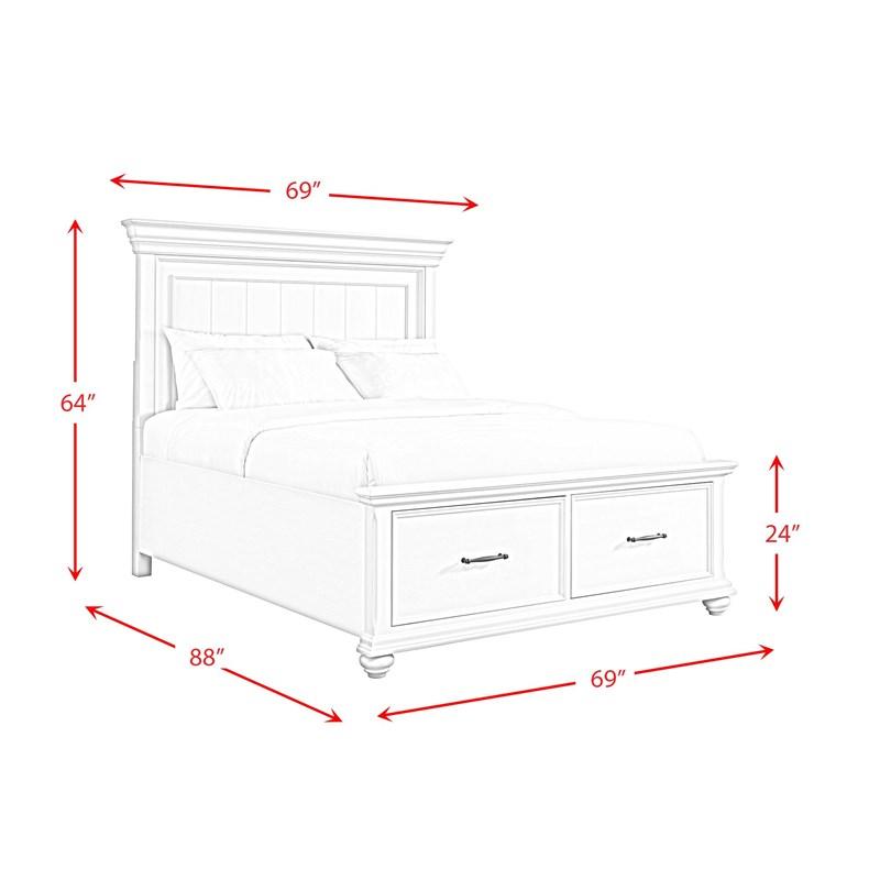 Large Picture of Elements International Slater SR850QB Queen Platform Storage Bed - Black