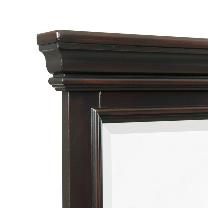 Large Picture of Elements International Slater SR800DRMR Dresser with Mirror - Black