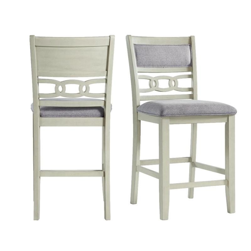 Large Picture of Elements International Amherst DAH750CSC Counter Height Side Chair - Bisque