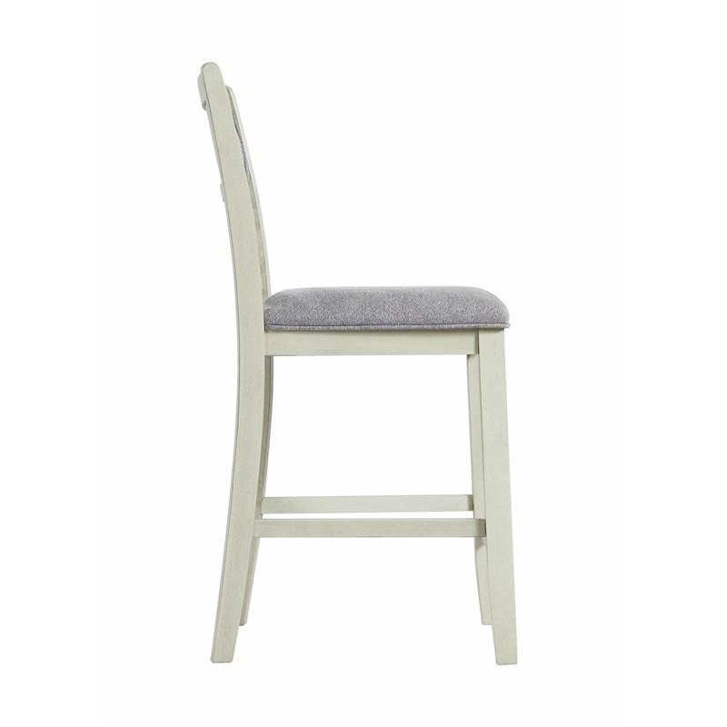Large Picture of Elements International Amherst DAH750CSC Counter Height Side Chair - Bisque