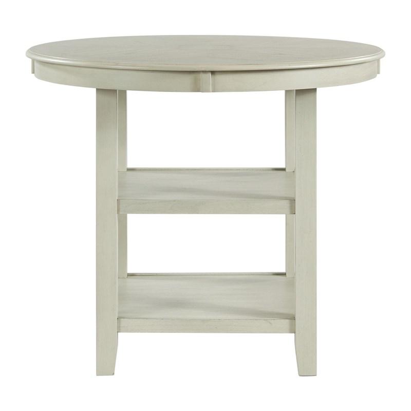 Large Picture of Elements International Amherst DAH750CT Counter Height Dining Table - Bisque