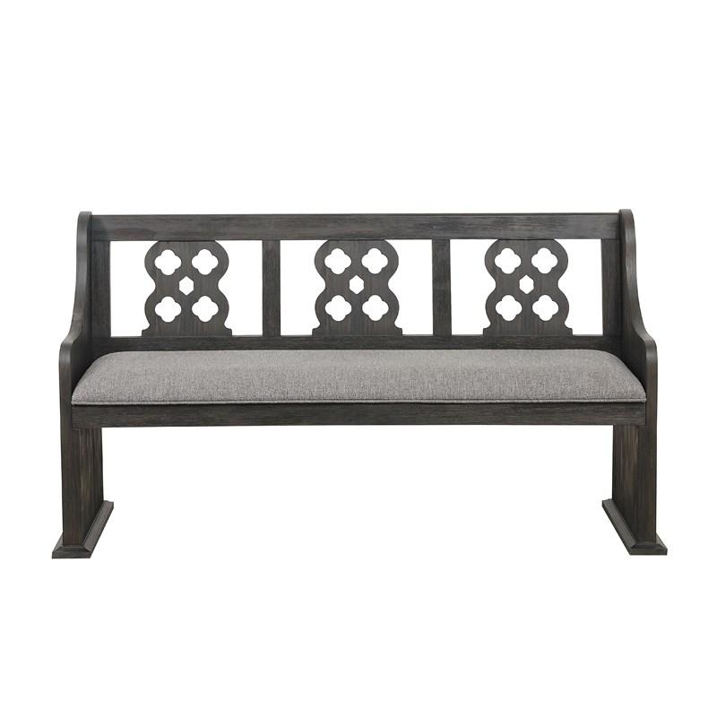 Homelegance Arasina 5559N-14A Bench with Curved Arms - Grey