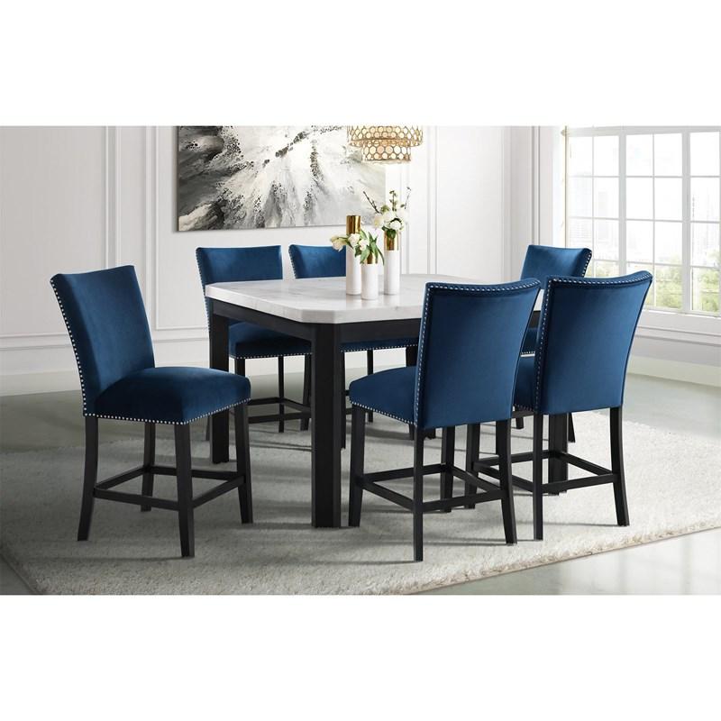 Large Picture of Elements International Francesca CFC700CVSC Counter Height Dining Chair