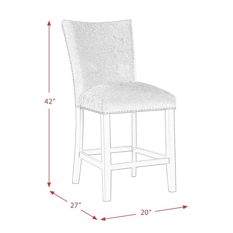 Large Picture of Elements International Francesca CFC700CVSC Counter Height Dining Chair