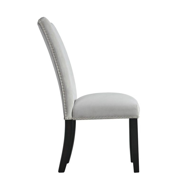 Large Picture of Elements International Francesca CFC300VSC Dining Chair - Gray