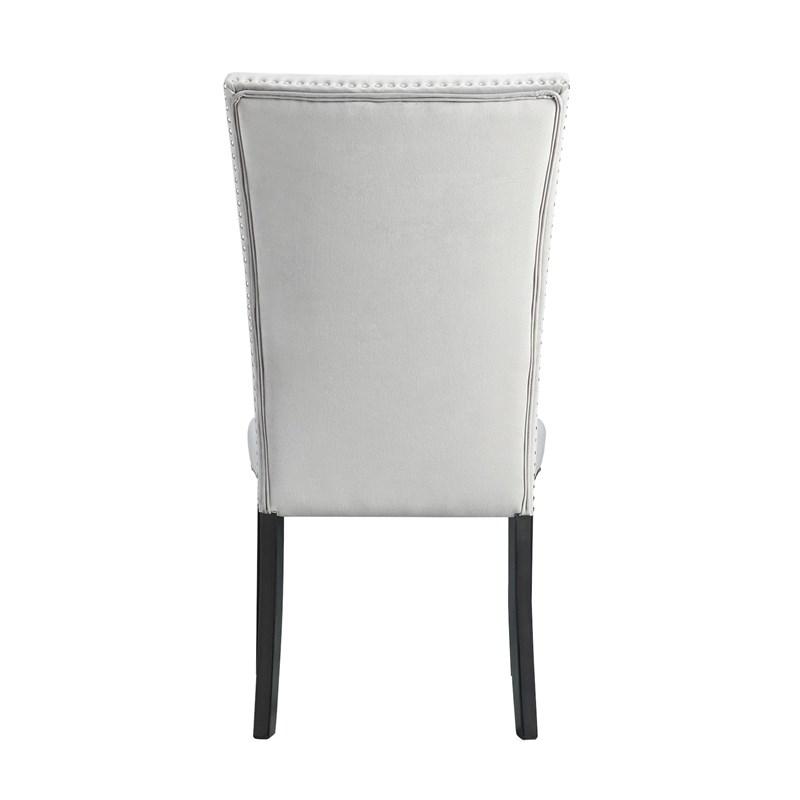 Large Picture of Elements International Francesca CFC300VSC Dining Chair - Gray