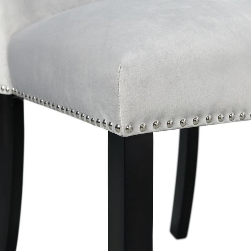 Large Picture of Elements International Francesca CFC300VSC Dining Chair - Gray