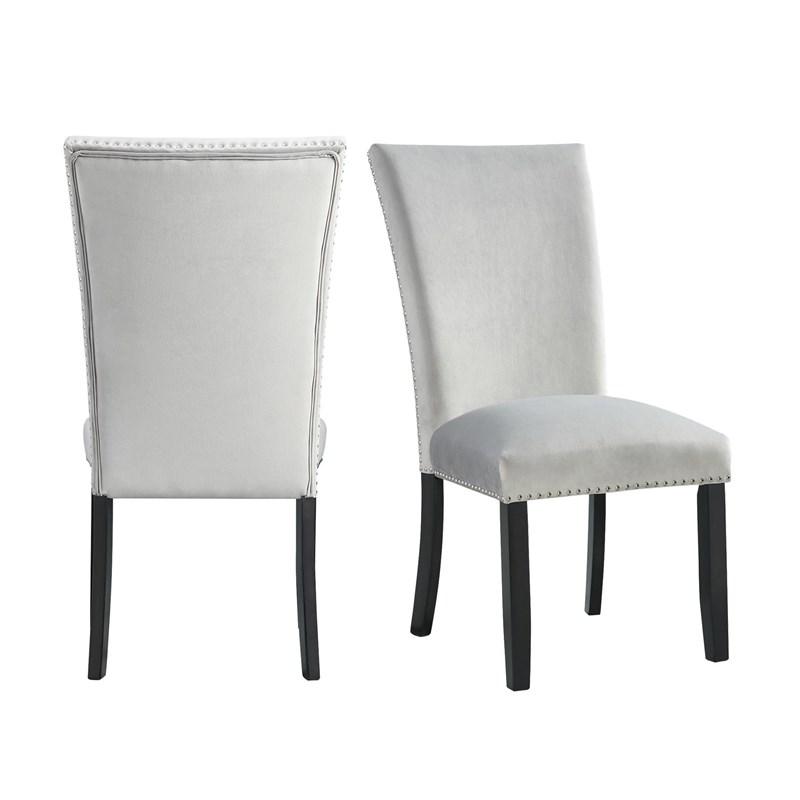 Large Picture of Elements International Francesca CFC300VSC Dining Chair - Gray