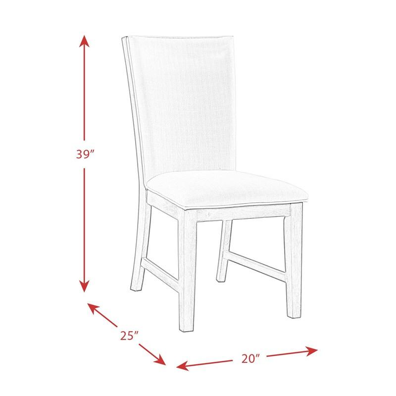 Large Picture of Elements International Grady DGD100FSC Upholstered Side Chair