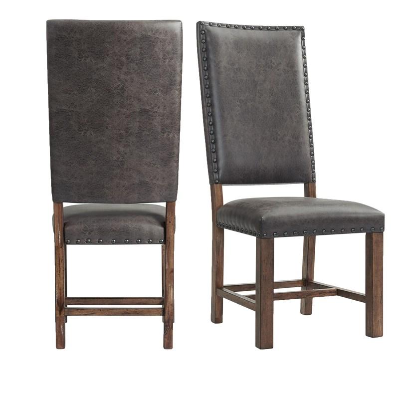 Large Picture of Elements International Gramercy DGC500SLSC Tall Back Side Chair