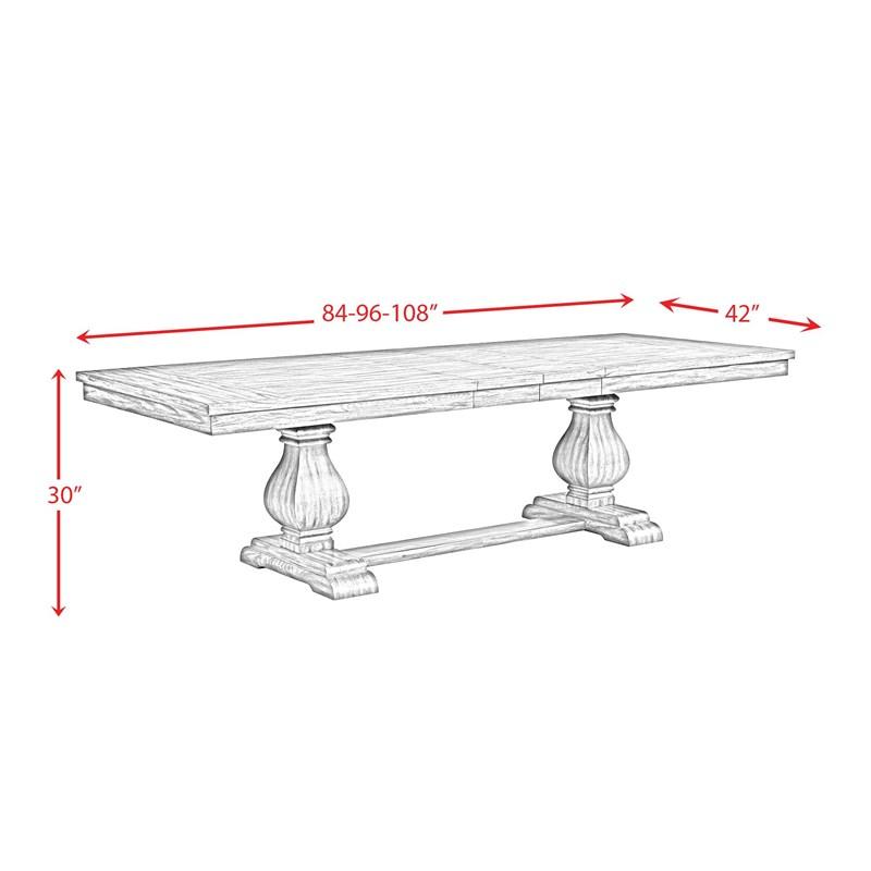 Large Picture of Elements International Gramercy DGC500DTTB Dining Table