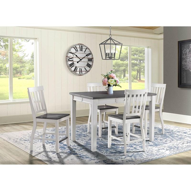 Large Picture of Elements International Kayla DKY350CT Counter Height Dining Table with Storage