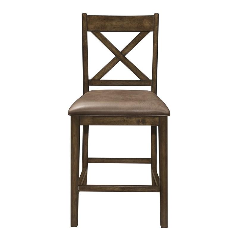 Homelegance Levittown 5757-24 Counter Height Chair - Brown