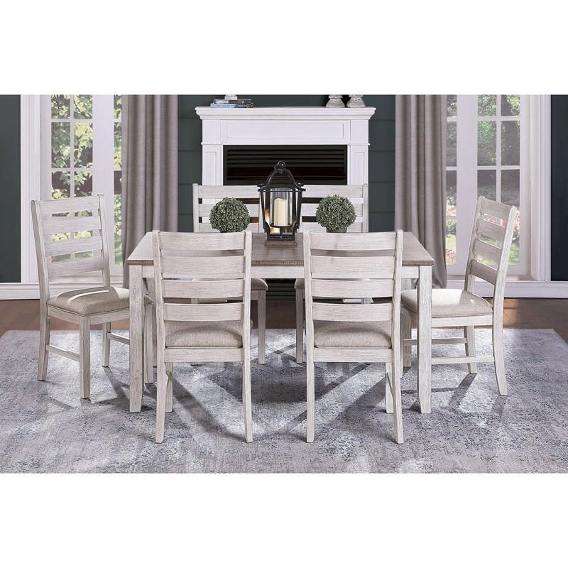 Large Picture of Homelegance Ithaca 5769W-60 Dining Table