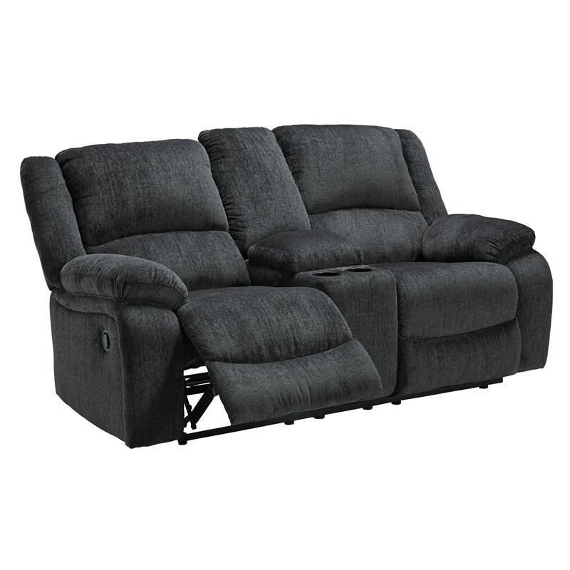 Draycoll Reclining Fabric Loveseat with Console (7650494) image 3