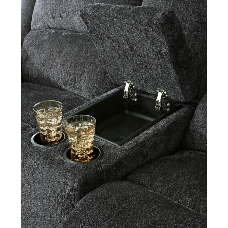 Draycoll Reclining Fabric Loveseat with Console (7650494) image 7