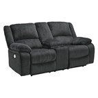 Signature Design by Ashley Draycoll 7650496 Double Reclining Power Loveseat with Console