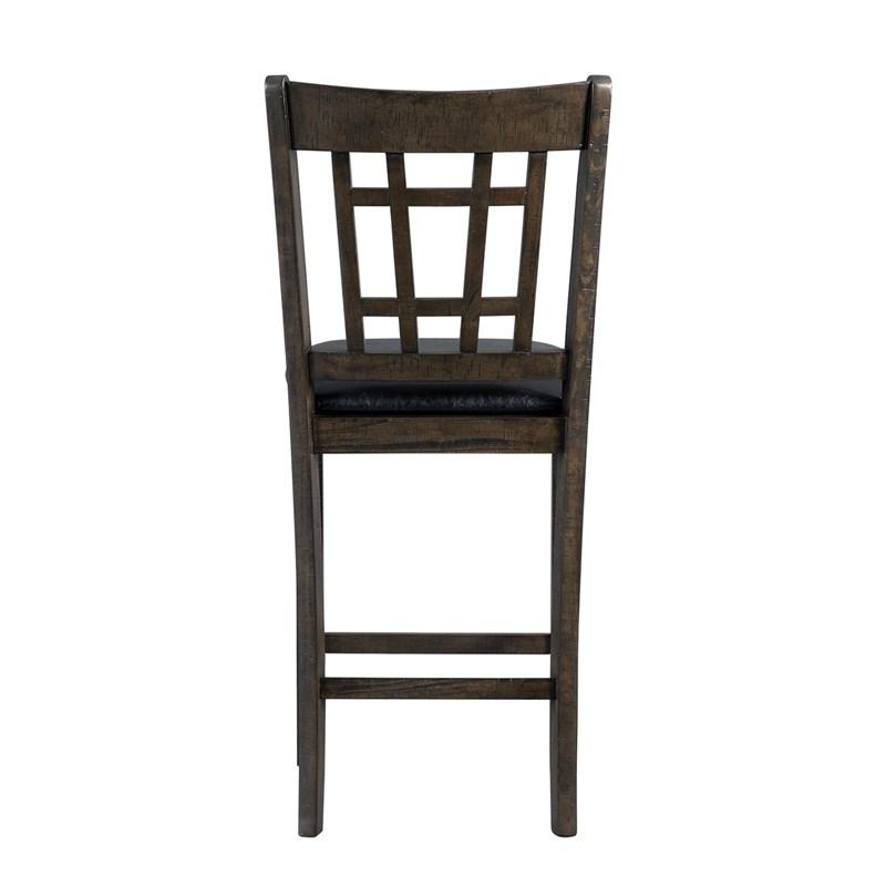 Large Picture of Elements International Max DMX600SC Counter Height Side Chair- Walnut