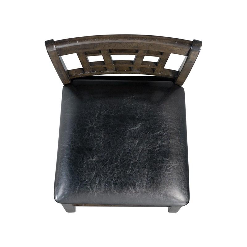 Large Picture of Elements International Max DMX600SC Counter Height Side Chair- Walnut