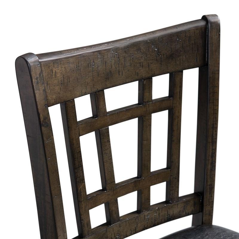 Large Picture of Elements International Max DMX600SC Counter Height Side Chair- Walnut