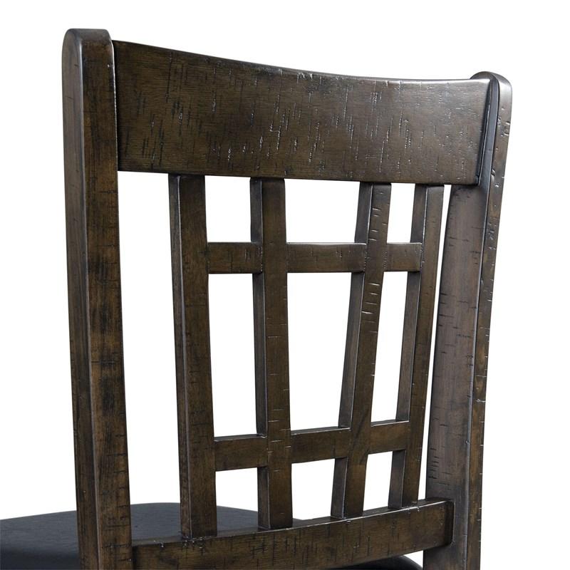 Large Picture of Elements International Max DMX600SC Counter Height Side Chair- Walnut