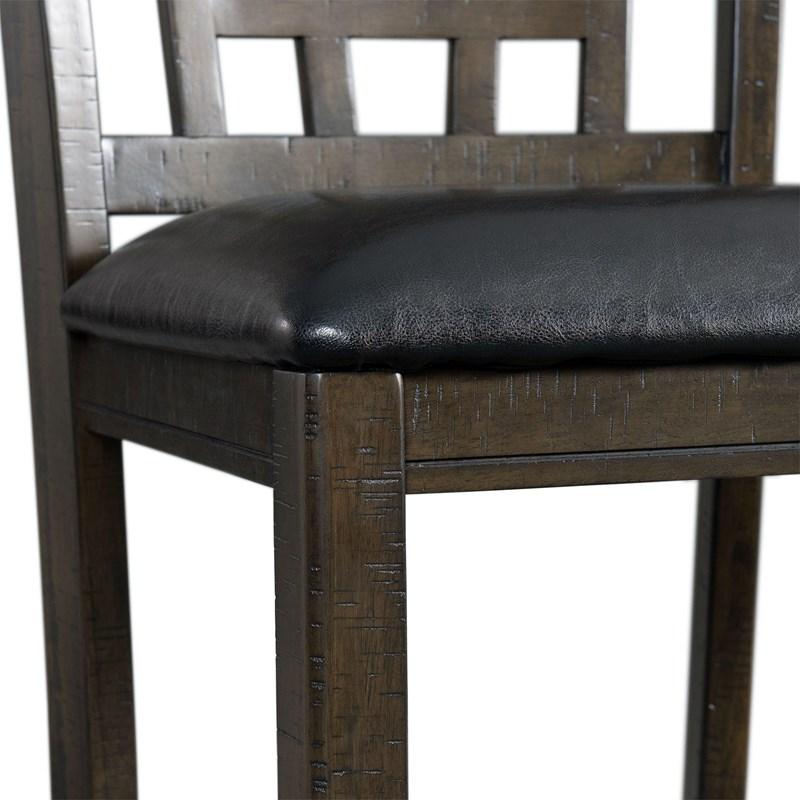 Large Picture of Elements International Max DMX600SC Counter Height Side Chair- Walnut