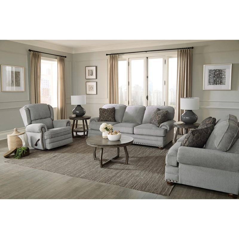 Large Picture of Jackson Furniture Singletary 3241-02 Loveseat - Nickel